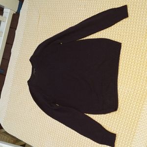 Jeanne Pierre Ladies Sweater Plum Size Medium